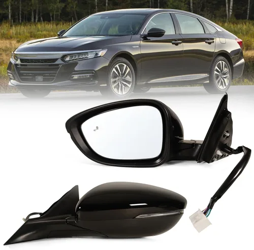 Miniatura 11 de Espejo de puerta lateral izquierdo para Honda Accord LX, Sport 2018-2022 丨 Eléctrico 丨 Sin calefacción, sin señal de giro, compatible con pintura