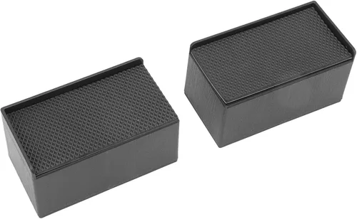 Miniatura 3 de Rectangular Stackable Furniture Risers Set, Rubber Elevated Support Blocks for Beds, Couches, Desks, and Sofas with 4 Inch Height