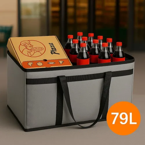 Miniatura 3 de musbus bolsa de catering aislada 22x14x13 Muy caliente XXXL Bolsa térmica aislada para entrega de alimentos, mantiene la comida caliente, catering