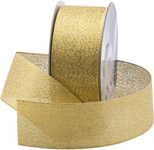 Royal Imports Rollo de cinta de tela metálica brillante con purpurina para Navidad, manualidades, floral, boda, costura, fabricación de lazos,