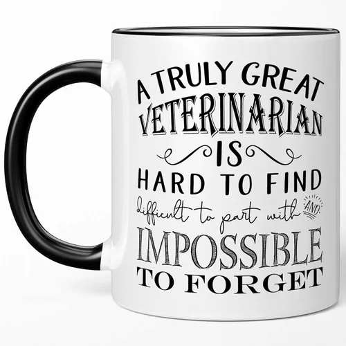 Miniatura 9 de Regalos de agradecimiento para veterinarios – A Truly Great Veterinarian is Hard to Find Taza de café, el mejor regalo de jubilación veterinaria