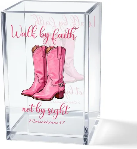 Miniatura 9 de Never Let Anyone Dull Your Sparkle - Organizador de brochas de maquillaje acrílico, almacenamiento de pinceles acrílicos para niñas, regalos
