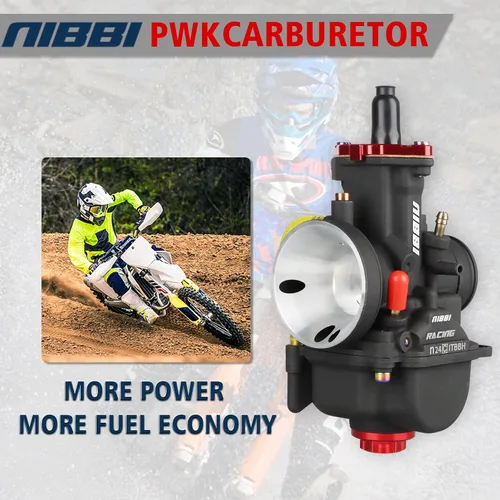 Miniatura 3 de NIBBI Carburador PWK24mm, apto para motor de motocicleta de 125cc—150cc con jets de carburador para DirtBike MiniBike Pit Bike GY6 ATV