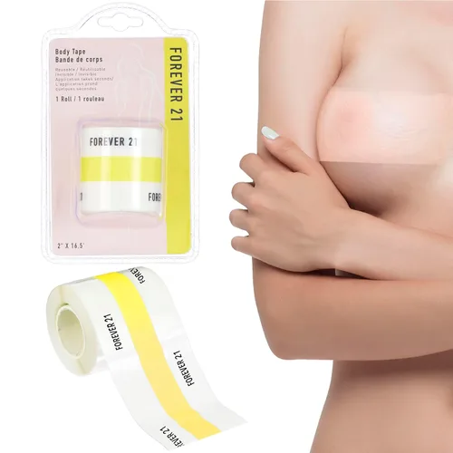 Miniatura 9 de Forever 21 Cinta cómoda para la piel, 1 paquete de cinta de fácil aplicación para pecho, tela, estiramiento facial, vestidos, Beige