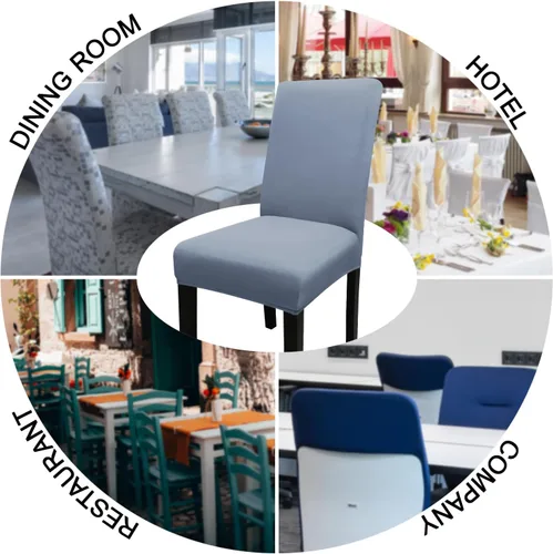 Miniatura 8 de JQinHome Fundas para sillas de comedor, 2 unidades, de alta elasticidad, extraíbles, lavables, para sillas Parsons en el hogar, fiesta, hotel