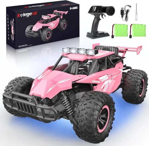 Miniatura 8 de Kolegend Coche de Control Remoto 50+Min Coches RC Juguetes Escala 1:12 Camiones Monstruo 20KM/H Camión Monstruo de Control Remoto con Faro LED
