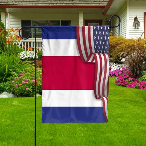 Bandera de Estados Unidos, bandera de Estados Unidos, bandera patriótica de la amistad de Costa Rica de Estados Unidos (29.5 x 39.5 pulgadas),