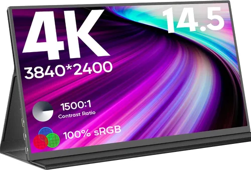 Miniatura 9 de KEEPTIME Monitor portátil 4K de 13.3 pulgadas 3840 x 2160 UHD USB-C HDMI, monitor para laptop, 100% sRGB IPS pantalla de juegos para computadora HDR