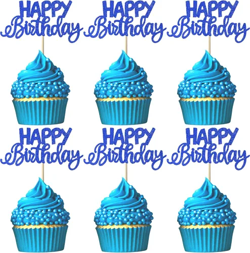 Miniatura 9 de Paquete de 30 adornos para cupcakes con purpurina para celebración, cumpleaños, baby shower, niños, fiesta de cumpleaños, suministros de decoración