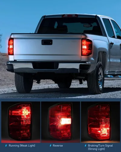 Miniatura 5 de Ensamble de luz trasera Nilight Compatible con Chevy Silverado 1500 2014 2015 2016 2017 2018 2019, 2500 HD 3500 HD, GMC Sierra 3500HD 2015-2019