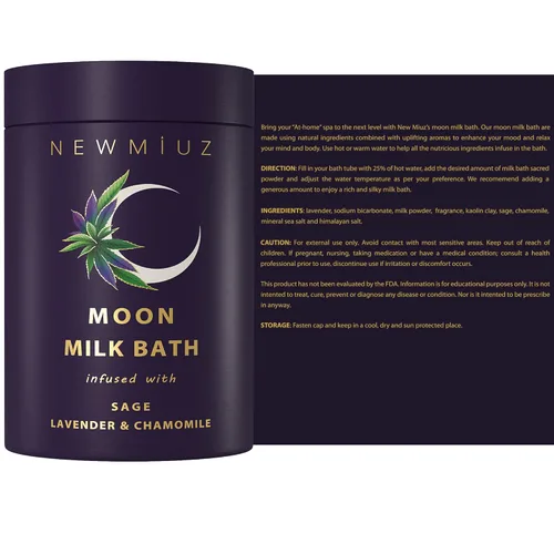 Miniatura 8 de Remojo de baño de leche lunar de salvia limpiadora - Lavanda Manzanilla - Hidrata y suaviza la piel Alivio espiritual del estrés Regalos