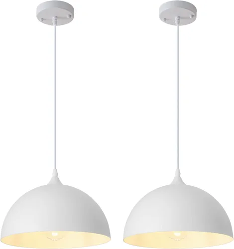 Miniatura 11 de Iluminación colgante de granja para isla de cocina, lámparas colgantes de cúpula negra y dorada, lámpara de techo colgante industrial para comedor