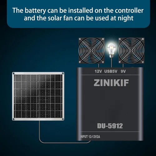 Miniatura 3 de Controlador de carga de almacenamiento de energía solar, cargador de batería solar para baterías AA de níquel-metal hidruro (NiMH) con puerto