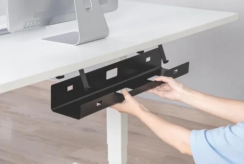 Miniatura 2 de POUT Organizador universal ancho para organizar cables debajo del escritorio, 23.6 x 5.3 pulgadas, para organización de cables/cables, estante