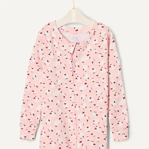 Miniatura 4 de Tienda Essentials x Sofia Grainge - Pijama unisex de algodón con pies para niños pequeños y bebés, paquete de 2