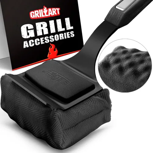 Miniatura 11 de GRILLART Cepillo para parrilla sin cerdas. Cabezal de limpieza reemplazable SteamWizards para barbacoa, herramienta raspadora única de ajuste