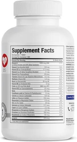 Miniatura 2 de Bronson ONE Daily Multivitamínico Completo Multimineral para Hombres 50+, 360 Tabletas