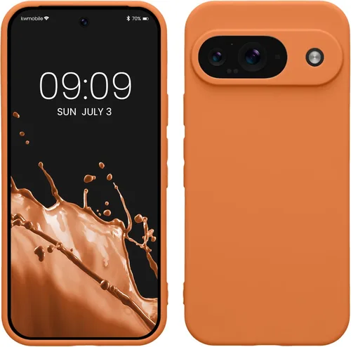 Miniatura 35 de kwmobile Funda compatible con Google Pixel 9 Pro - Funda protectora delgada de TPU para teléfono - Acabado mate suave - Negro mate
