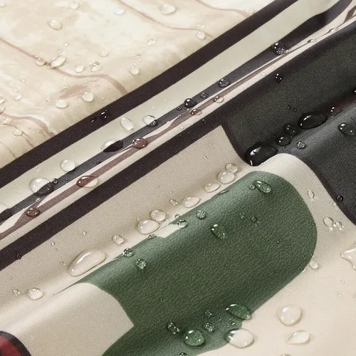 Miniatura 4 de Cortina de ducha de tela, cortina de ducha de oso y alce, cortinas de ducha de cabaña para baño, cortinas de baño impermeables, 72 pulgadas de ancho
