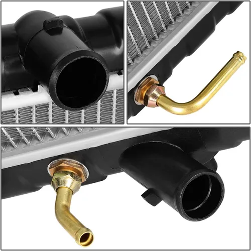 Miniatura 4 de DNA Motoring OEM-RA-2392 Radiador de enfriamiento de aluminio de 1 fila estilo OE compatible con 01-02 Kia Rio 1.5 AT, 25-1/2 pulgadas de ancho x