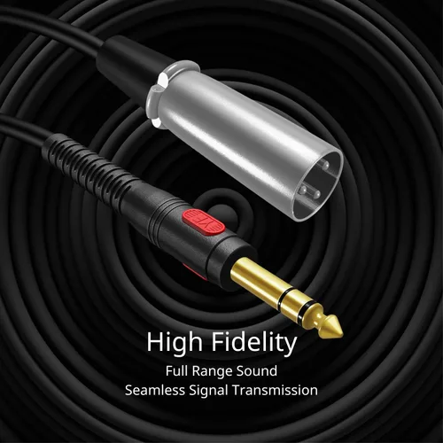 Miniatura 4 de TNP XLR a 1/4 TRS - Cable equilibrado de 3 pies – XLR macho a 1/4 de pulgada de 1/4 de pulgada de 0.250 in de interconexión estéreo de audio chapado