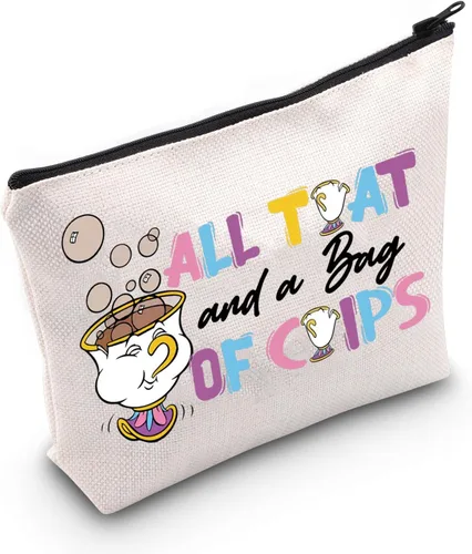 Miniatura 7 de BWWKTOP Bolsa de maquillaje Mrs. Potts And Chip Regalos inspirados en la belleza, todo eso y una bolsa de papas fritas Bolsa de maquillaje con Bolsa