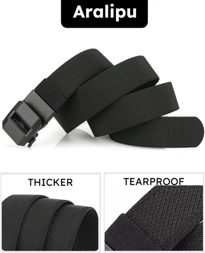 Miniatura 5 de EDC Nylon Trinquete Cinturón Deportivo Hombre Cinturón Ajustable De Liberación Rápida Tejido Cinturón De Cintura Hebilla Automática Micro Elástico