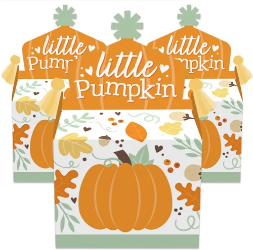 Miniatura 2 de Big Dot of Happiness Little Pumpkin - Caja de golosinas para fiestas – Fiesta de cumpleaños de otoño o baby shower – Juego de 12