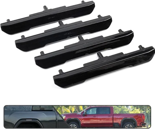 Miniatura 7 de 4 luces LED de color blanco completo para GMC Sierra 2500HD 3500HD 3500HD 2020 2021 2022 Luz indicadora de giro de guardabarros, reemplazo