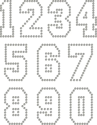 Miniatura 2 de Rhinestone Genie Font-Sports - Plantilla magnética de diamantes de imitación de 3 pulgadas, color negro, (RT1-FON333)