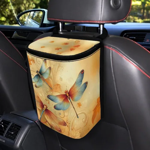 Miniatura 2 de Basurero para automóvil con tapa, bolsa de basura para colgar del automóvil, a prueba de fugas, portátil, papelera, sedán, accesorios