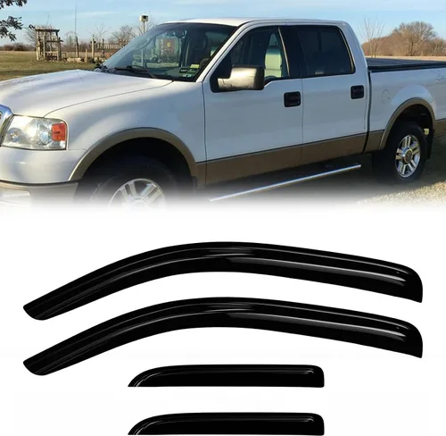 Miniatura 31 de Protectores de lluvia de ventana para Ford F150 SuperCab 2004-2014 2 piezas deflector de ventana para 09-14 F-150 con 2 puertas delanteras