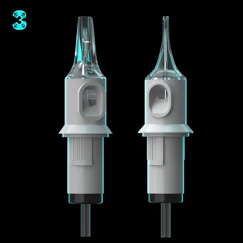 Miniatura 4 de HAWINK Agujas de cartucho para tatuaje #12 Estándar 3 delineador redondo X-Taper 50 piezas con membrana desechable profesional EN05S-50-1203RLT