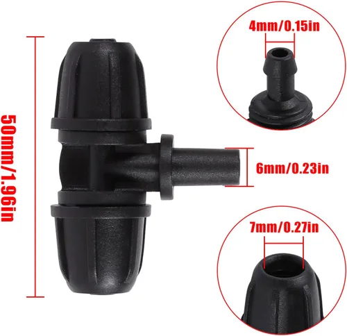 Miniatura 2 de Camiseta de púas de 0.236 in a 1/4 de pulgada para tubos de ¼ de pulgada; el diámetro exterior del tubo (OD) es de 0.250 pulgadas, el diámetro