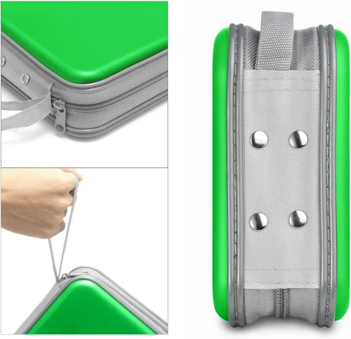 Miniatura 3 de Siveit Estuche para CD, Capacidad para 40 CD/DVD, Cartera Portadora de Estuches de Plástico Duro para Discos DVD, Carpeta de Almacenamiento