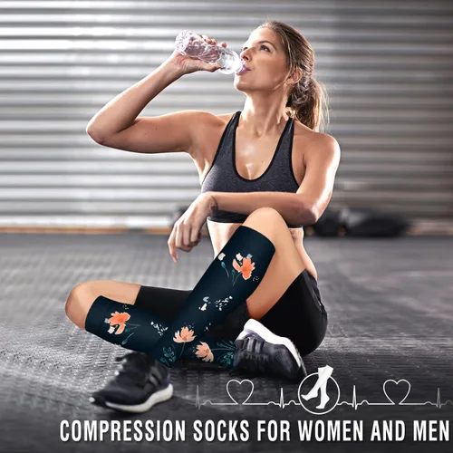 Miniatura 64 de 6 Pack Copper Compression Socks for Women and Men Circulation-Best Support for Medical, Running,Nursing,Athletic