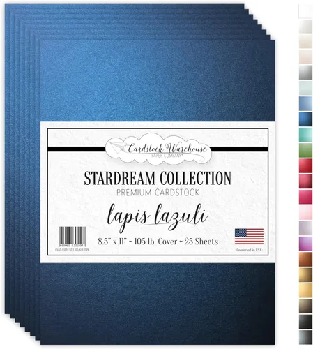 Miniatura 23 de Kunzite stardream metálico Cardstock 8.5" x 11" Premium – 105 Lb. Cover/284 GSM 25 hojas de cartulina almacén Kunzita púrpura claro