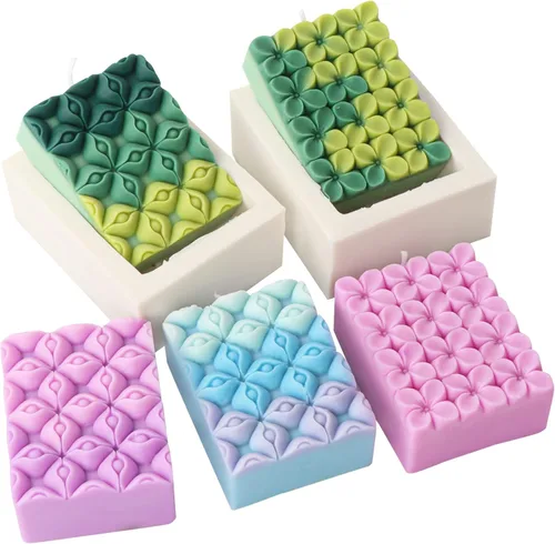 Playing Mold 2 moldes de silicona para jabón de flores hechos a mano, pasteles, fondant, chocolate, arcilla de yeso, adornos, fabricación de velas 2