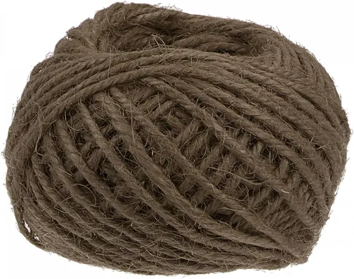 Miniatura 14 de uxcell Cuerda de yute natural de 0.039 in, 82 pies, 3 capas, cuerda de yute para manualidades y manualidades, para envolver adornos para decoración