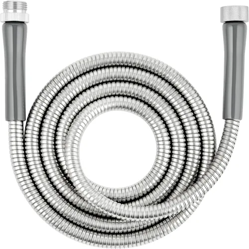 Miniatura 7 de SKYWARD Manguera de jardín de acero inoxidable 304 ligera y duradera con conector de metal hembra a macho, flexible, a prueba de fugas, fácil