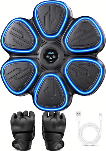 Miniatura 10 de Music Boxing Machine for Kids-Interactive Wall Mounted Punching Target with Sound & Lights,Smart Boxing Trainer Machine Fitness Game Gymnastics
