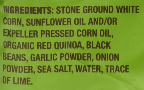 Miniatura 3 de Trader Joe's Chips de tortilla con infusión de quinua y frijoles negros hechos con maíz blanco molido a piedra, quinua roja y frijoles negros, 12