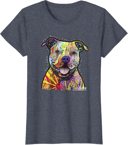 Miniatura 51 de Beware Of Pit Bulls, Dean Russo Pitbull Original - Camiseta para amantes de los perros, Negro