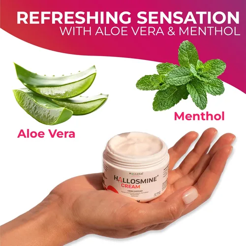 Miniatura 9 de Hallusa Natural Hallosmine Crema para piernas con diosmina, hesperidina y castaño de indias Crema refrescante para el cuidado de la piel