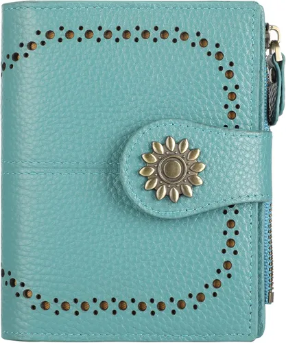 Miniatura 12 de Lavemi Cartera de Piel para Mujer Pequeña Compacta con Bloqueo RFID Estuche para Tarjetas de Crédito Monedero con Bolsillo con Cremallera Small