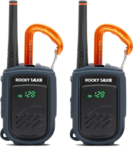 Rocky Talkie Radio de Montaña - Walkie Talkie de Largo Alcance, Radio Portátil FRS, Vida de Batería de 4 Días, Máxima Durabilidad, Pack de 2