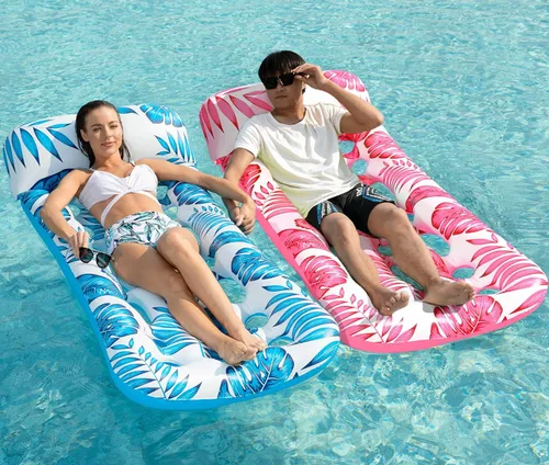 Jasonwell Flotador inflable para piscina, paquete de 2 balsas flotantes para adultos, tumbona flotante, flotadores de bronceado solar, flotadores de