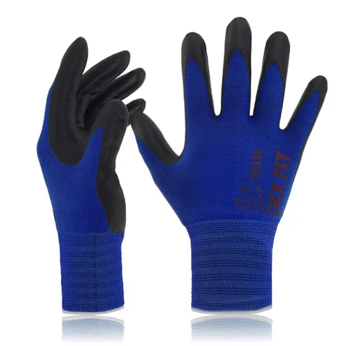 Miniatura 29 de DEX FIT FN330 - Guantes de trabajo de nitrilo, ajuste elástico 3D, agarre potente, táctil inteligente, recubierto de espuma resistente, fino