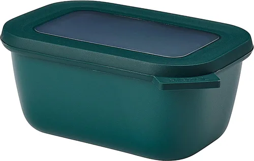 Miniatura 20 de Mepal Cirqula - Recipiente circular rectangular para almacenar y servir alimentos con tapas transparentes, perfecto para preparación de alimentos