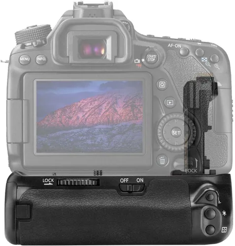 Miniatura 5 de Kit de agarre de batería para cámara SLR digital Canon EOS 70D, EOS 80D, EOS 90D incluye agarre de batería de repuesto BG-E14 + cantidad de 2